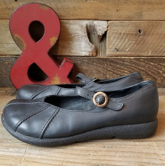 Dansko Shoes - Comfortable Dansko Black Leather Slip- On Shoes